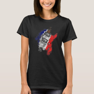 Französischer Flaggen-Gitarrist der Bastille Day T-Shirt