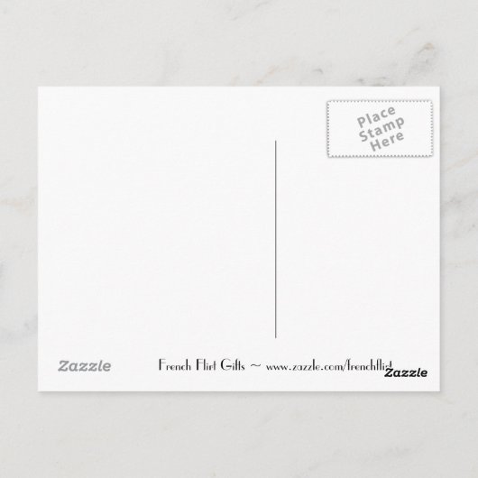 Französischer Flirt - Vintager Pinup Postkarte (Rückseite)