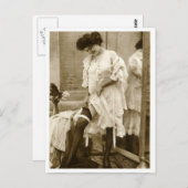 Französischer Flirt - Vintager Pinup Postkarte (Vorne/Hinten)
