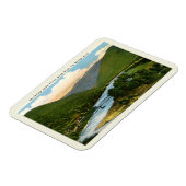 Französischer Fluss, Hot Springs, NC Vintag Style Magnet (Linke Seite)