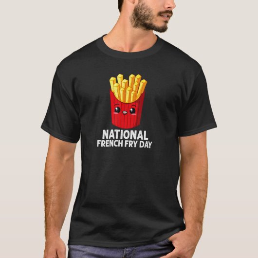 Französischer Frittestag T-Shirt (Vorderseite)