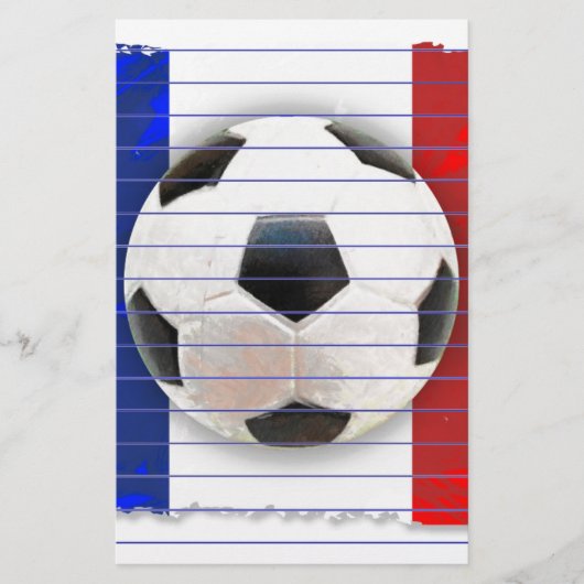 Französischer Fußball Briefpapier (Vorderseite)