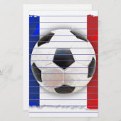 Französischer Fußball Briefpapier (Vorne/Hinten)