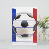 Französischer Fußball Briefpapier (Stehend Vorderseite)