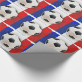 Französischer Fußball Geschenkpapier (Ecke)