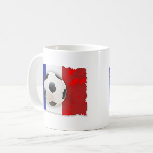 Französischer Fußball Kaffeetasse (Vorderseite Links)