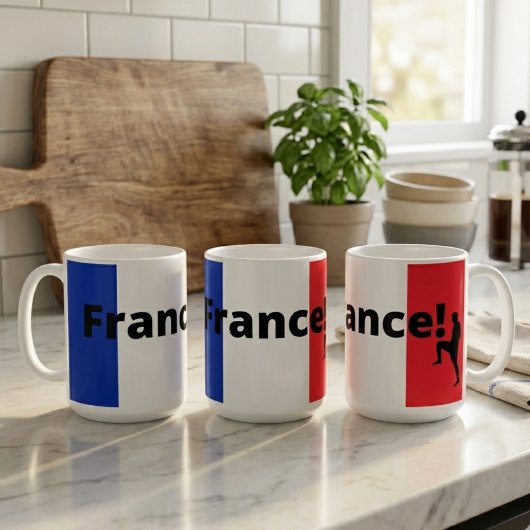 Französischer Fußball Kaffeetasse