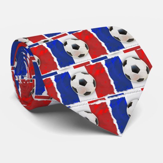 Französischer Fußball Krawatte (Gerollt)