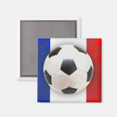 Französischer Fußball Magnet (Vorderseite/Rückseite)
