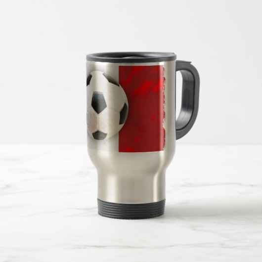 Französischer Fußball Reisebecher (VorderseiteRechts)