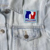 Französischer Fußballball und -flagge Button (Beispiel)