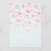 Französischer Garten Blumen Peony 3 Course Abendes Menükarte (Rückseite)