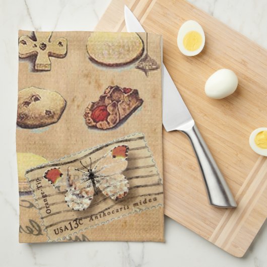 französischer geschirrtuch (Viertel Falte)