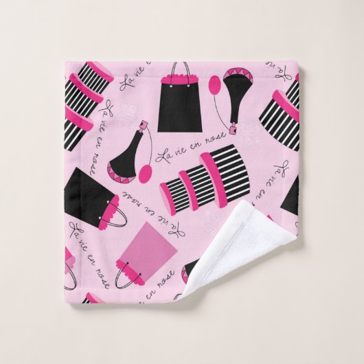 französischer Glamour Badhandtuch Set (Waschlappen)