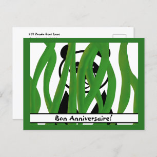 Französischer Glückwunsch zum Geburtstag auf einem Postkarte