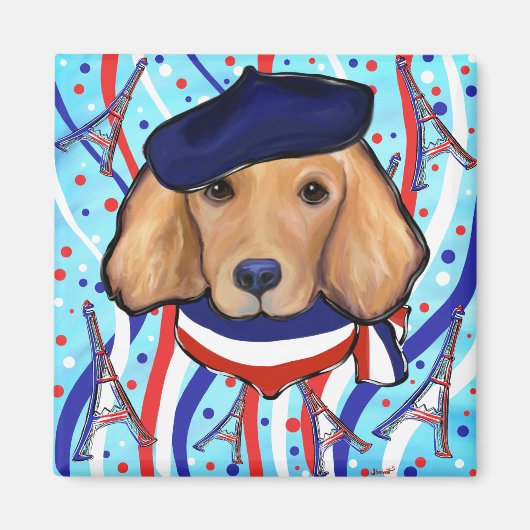 Französischer Golden Retriever Magnet (Vorne)