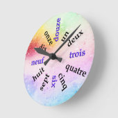 Französischer Graf 1-12 Geschenk für Lehrer Runde Wanduhr (Winkel)