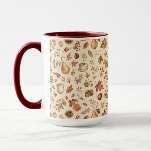 Französischer Herbst-Landhaus-Café-Vintage-Muster- Tasse