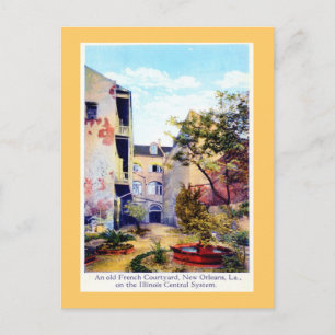 Französischer Hof, New Orleans Vintag Postkarte