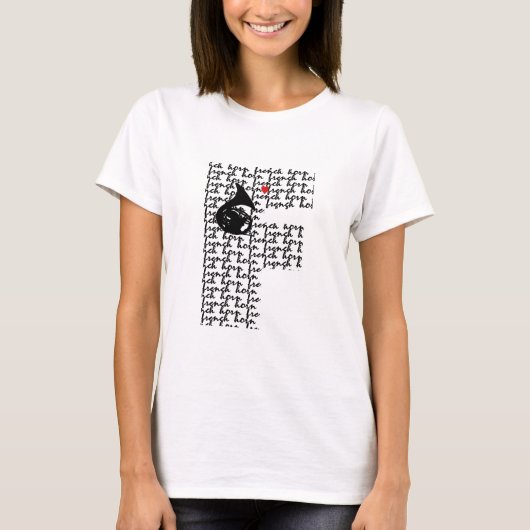 Französischer Horn Buchstabe F T-Shirt (Vorderseite)