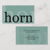 Französischer Horn Lehrer Musiker Studiengänge Visitenkarte (Vorne/Hinten)
