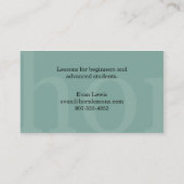 Französischer Horn Lehrer Musiker Studiengänge Visitenkarte (Rückseite)