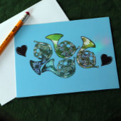 Französischer Horn Marching Band Klassenlehrer Postkarte