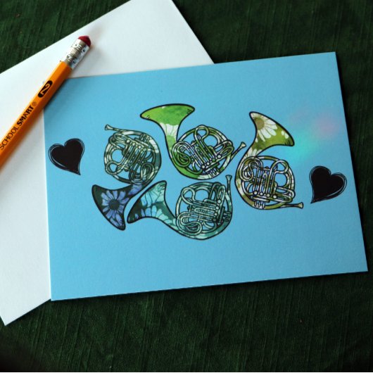 Französischer Horn Marching Band Klassenlehrer Postkarte