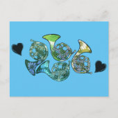 Französischer Horn Marching Band Klassenlehrer Postkarte (Vorderseite)