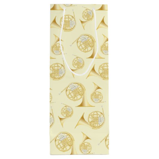 Französischer Horn-Musiklehrer Geschenktüte Für Weinflaschen (Rückseite)