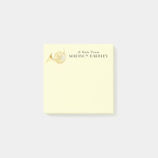 Französischer Horn-Musiklehrer Post-it Klebezettel (Vorderseite)