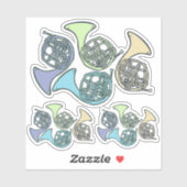 Französischer Hornband-Lehrer Aufkleber (Blatt)