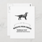 Französischer Hund, Antique Dog Biscuit und Mode g Postkarte (Vorne/Hinten)