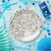Französischer Jugendstil-Lilien-Blumen-Papiertelle Pappteller (Party)