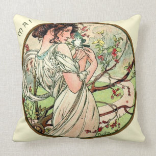 Französischer Jugendstil Mai-Kissen Kissen