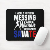 Französischer Kampfsport Savate Trainer Kickboxen  Mousepad (Mit Mouse)