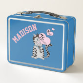 Französischer Katzenjunge personalisiert Metall Lunch Box (Vorderseite)