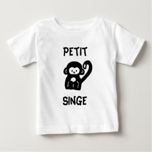 Französischer kleiner Affe-Baby-T - Shirt