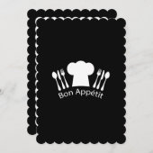 Französischer Koch Hat Gourmet Cook Einladung (Vorne/Hinten)