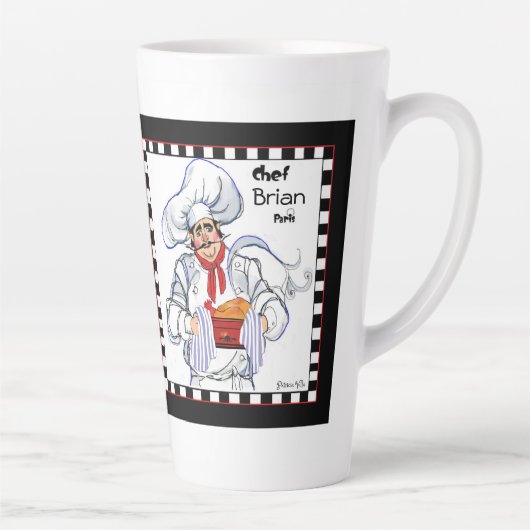 Französischer Koch Latte Tasse Art (Rechts)