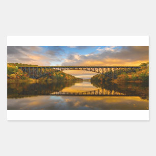 Französischer König Bridge im Fall Rechteckiger Aufkleber