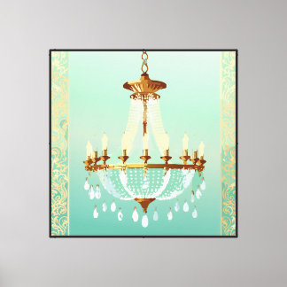 Französischer Kronleuchter-Wandkunst-Leinwand 40x4 Leinwanddruck