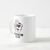 Französischer Kuh Funny Animal Pub Kaffeetasse (Vorderseite Links)