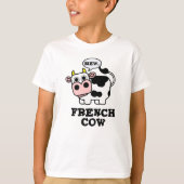 Französischer Kuh Funny Animal Pub T-Shirt (Vorderseite)