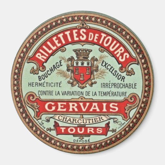 Französischer Kühlschrankmagnet für Vintage Küche (Vorne)