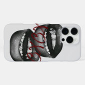 Französischer Kuss Noir & Crimson iPhone Hülle (Rückseite (Horizontal))