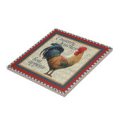 Französischer Land-HahnBon Appetit Fliese (Seite)