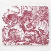 Französischer Land-Mann und Hund schönes rotes Mousepad (Vorne)