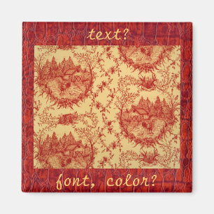 Französischer Land Toile Muster-Hühnerstall-Magn Magnet