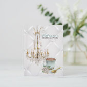 Französischer Landgarten Geburtstagstee Party Einladung (Stehend Vorderseite)